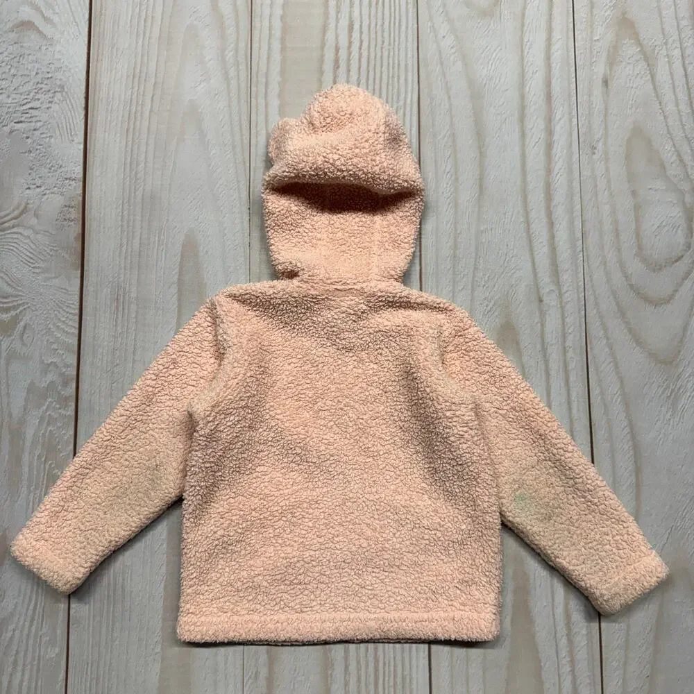 Patagonia Girls Toddler 3T Furry Friends Fleece Hoodie Jacket Bear Cub Ears